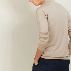 Montagut Wool and silk polo shirt - Bartev