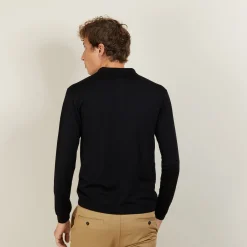 Montagut Wool and silk polo shirt - Bartev