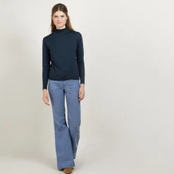 Montagut Wool and silk sweater with fancy collar - Florina