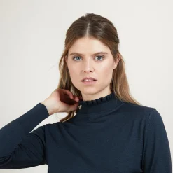 Montagut Wool and silk sweater with fancy collar - Florina