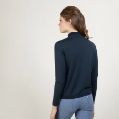 Montagut Wool and silk sweater with fancy collar - Florina
