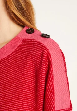 Montagut Wool and velvet sweater with shoulder buttons - Rochelle
