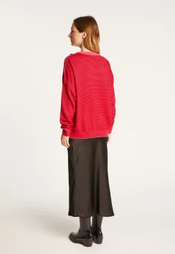 Montagut Wool and velvet sweater with shoulder buttons - Rochelle