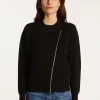 Montagut Wool Blend Zip-Up Sweater - Freya