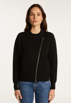 Montagut Wool Blend Zip-Up Sweater - Freya