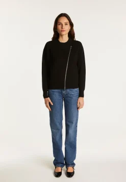 Montagut Wool Blend Zip-Up Sweater - Freya