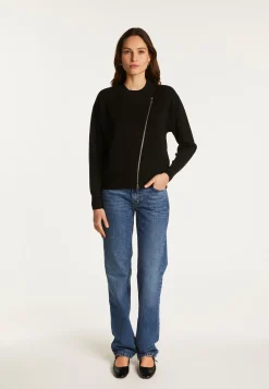 Montagut Wool Blend Zip-Up Sweater - Freya