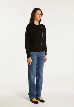 Montagut Wool Blend Zip-Up Sweater - Freya