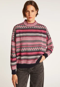 Montagut Wool sweater with Aztec patterns - Fidji