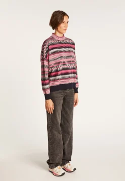 Montagut Wool sweater with Aztec patterns - Fidji