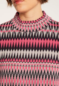 Montagut Wool sweater with Aztec patterns - Fidji