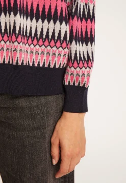 Montagut Wool sweater with Aztec patterns - Fidji
