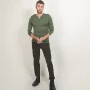 Montagut Wool sweater with Tunisian collar - Bono
