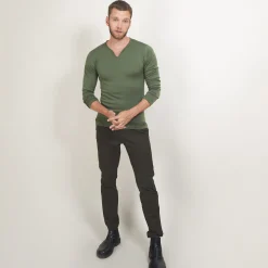Montagut Wool sweater with Tunisian collar - Bono