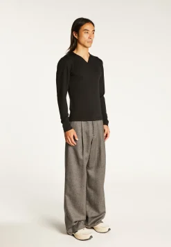 Montagut Wool sweater with Tunisian collar - Bono