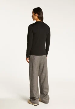 Montagut Wool sweater with Tunisian collar - Bono