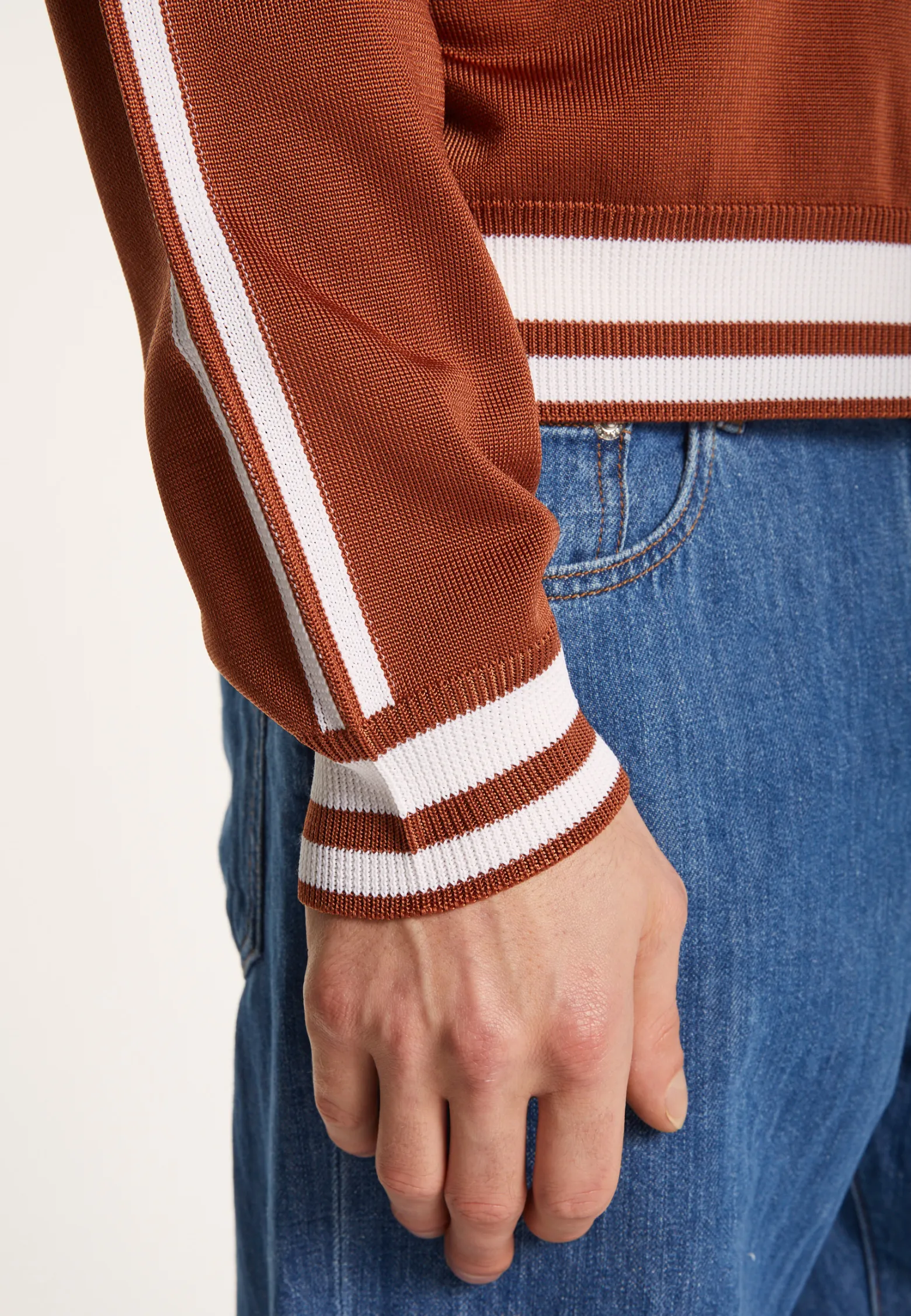 Montagut Zipped cardigan in Fil Lumière - Paddy