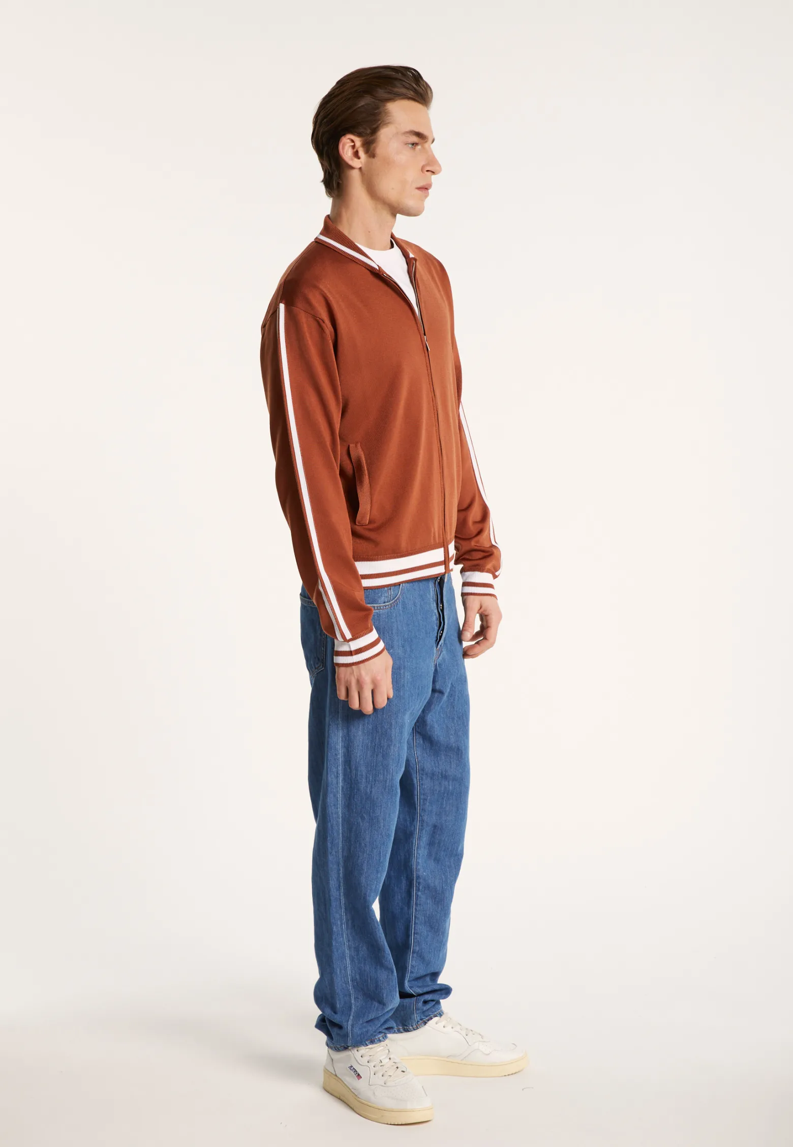 Montagut Zipped cardigan in Fil Lumière - Paddy