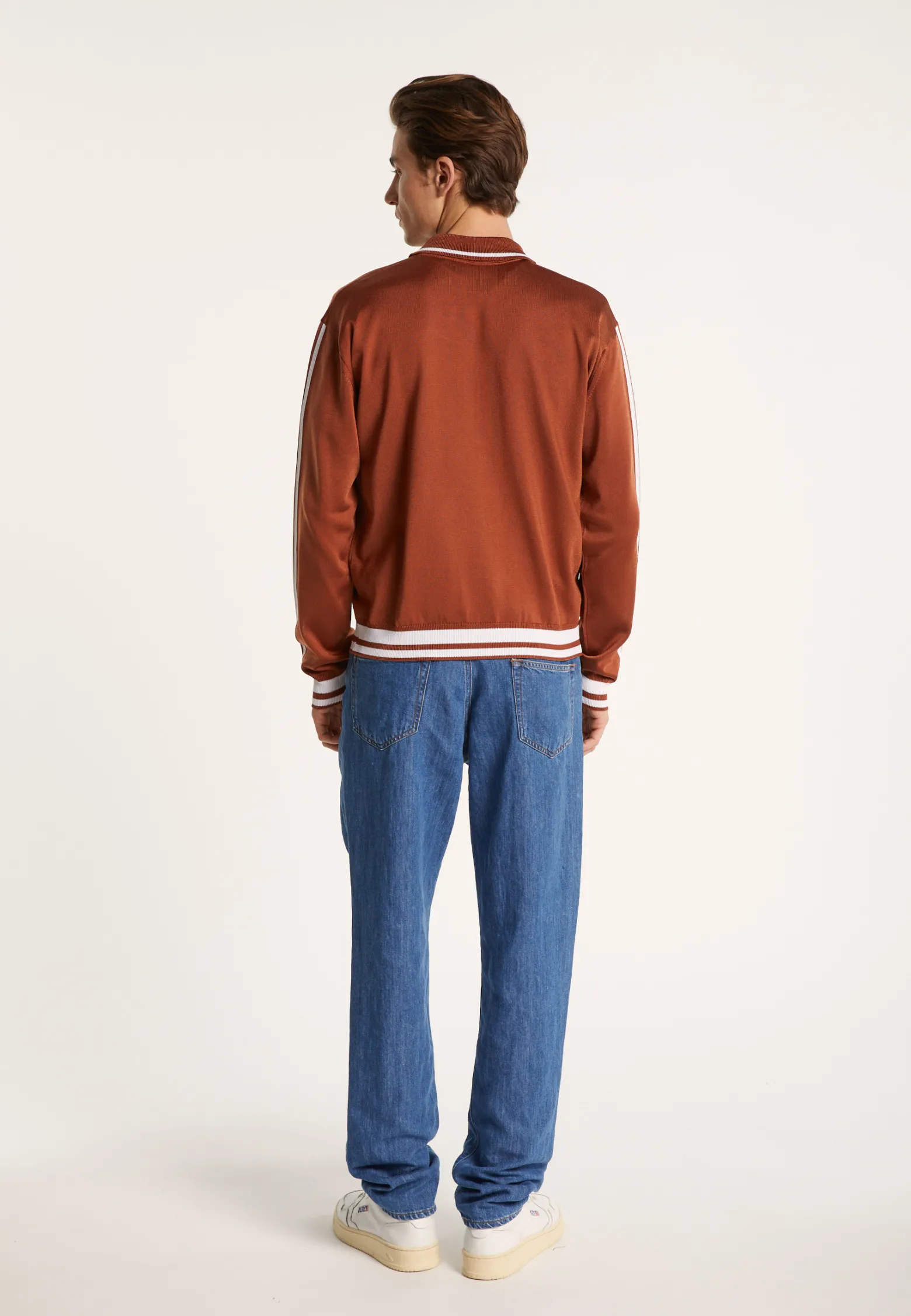 Montagut Zipped cardigan in Fil Lumière - Paddy