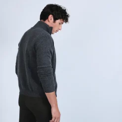 Montagut Zipped cardigan made of 4-ply cashmere - Balthazar