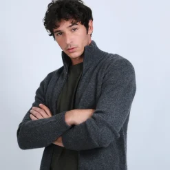 Montagut Zipped cardigan made of 4-ply cashmere - Balthazar