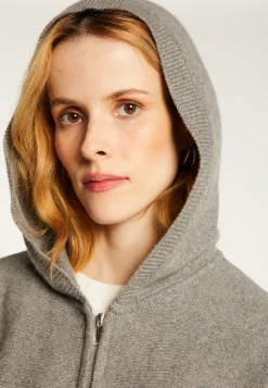Montagut Zipped cashmere blend hooded cardigan - Albin
