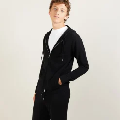 Montagut Zipped cashmere hooded jacket - Emilien