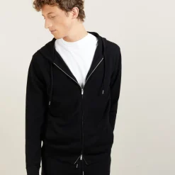 Montagut Zipped cashmere hooded jacket - Emilien