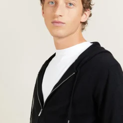 Montagut Zipped cashmere hooded jacket - Emilien