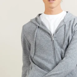 Montagut Zipped cashmere hooded jacket - Emilien