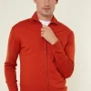 Montagut Zipped vest with logo in merino wool - Estian