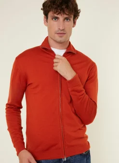 Montagut Zipped vest with logo in merino wool - Estian