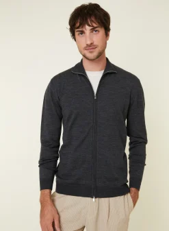 Montagut Zipped vest with logo in merino wool - Estian
