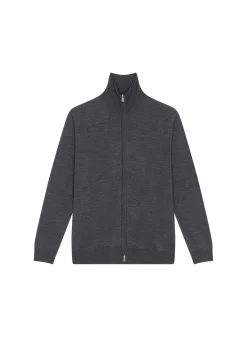 Montagut Zipped vest with logo in merino wool - Estian