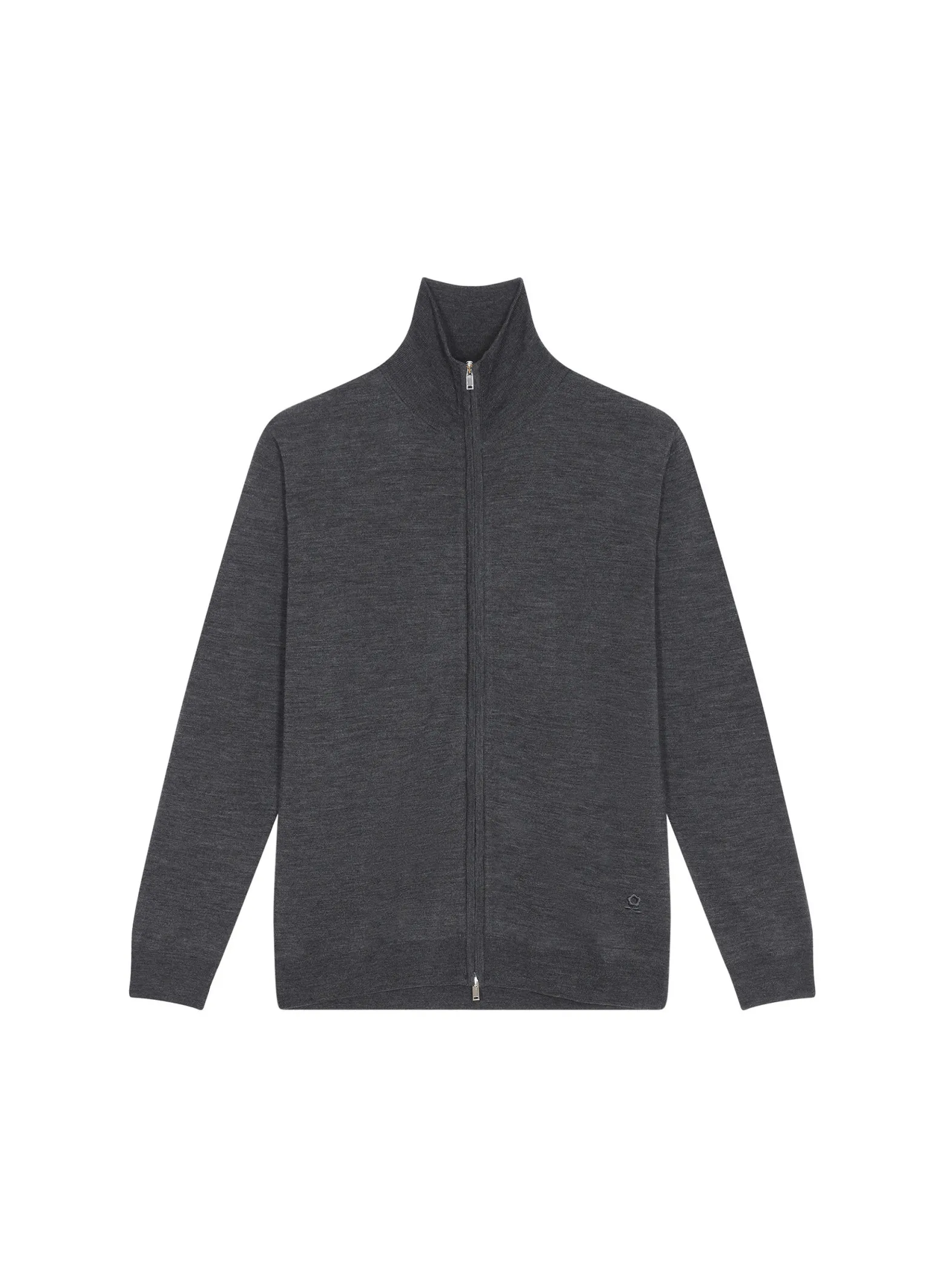 Montagut Zipped vest with logo in merino wool - Estian
