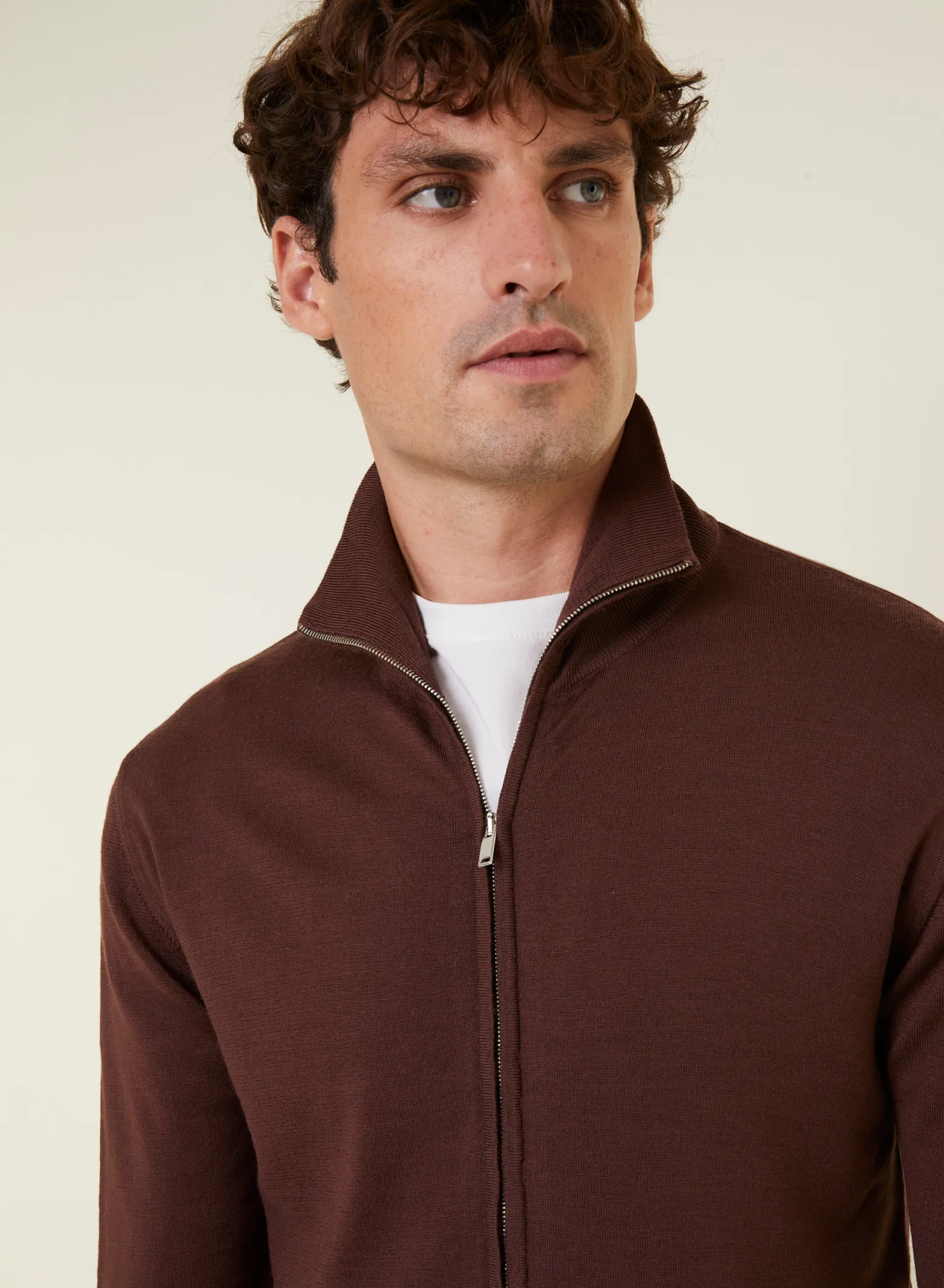 Montagut Zipped vest with logo in merino wool - Estian